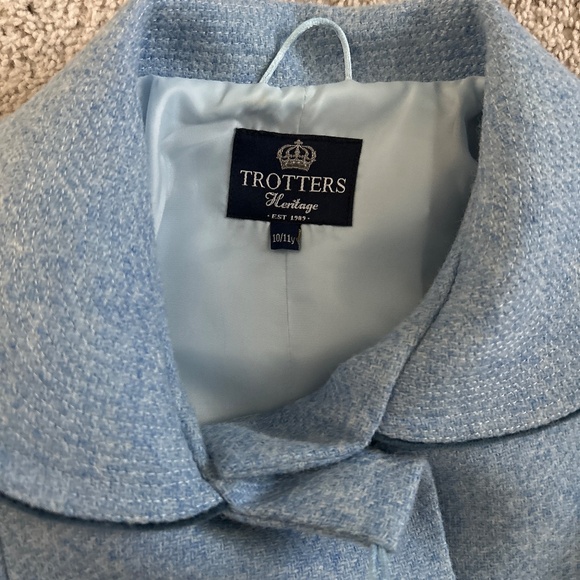 Trotters Heritage Pale Blue Classic Coat - Picture 2 of 3